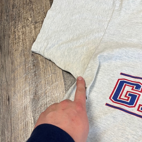 Vintage 1990's NY Giants Shirt Size XL Salem Sportswear 1995 Grey Graphic Tee - Picture 6 of 7